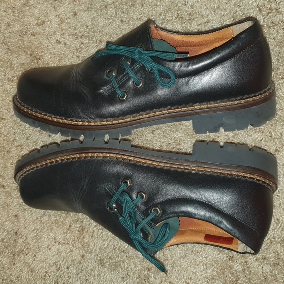 Vtg Men\'s ARCO Echt Leder Black Leather Stitch Lace Up Oxford sz 43 main image 4
